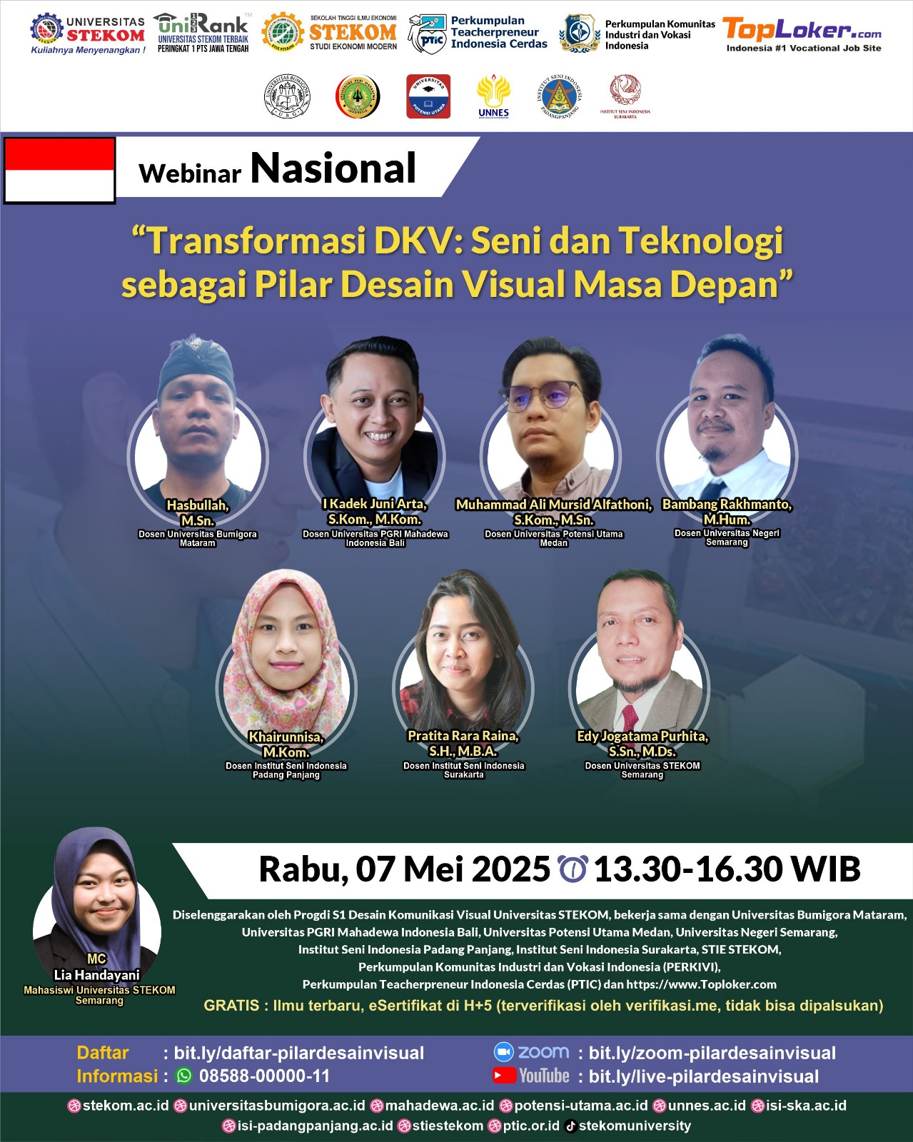 Webinar Nasional Transformasi DKV: Seni dan Teknologi sebagai Pilar Desain Visual Masa Depan Sukses Digelar, Dosen Universitas Potensi Utama Jadi Narasumber